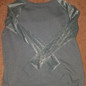 Long sleeve velvet shirt